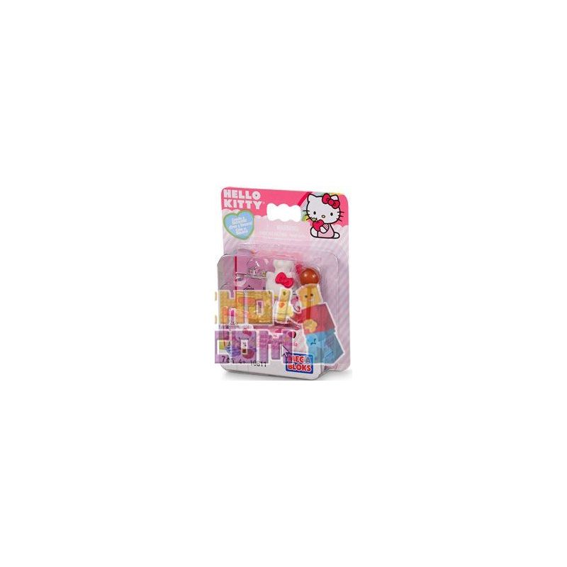 MEGA BLOKS 10811 non  ĐẦU BẾP BÁNH NGỌT bộ đồ chơi xếp lắp ráp ghép mô hình Hello Kitty PASTRY CHEF 7 khối