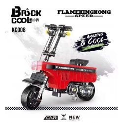 BRICKCOOL KC008 non  TỐC ĐỘ FLAMEKINGKONG bộ đồ chơi xếp lắp ráp ghép mô hình  FLAMEKINGKONG SPEED Kỹ Thuật Công Nghệ Cao Mô Hình Phương Tiện 356 khối