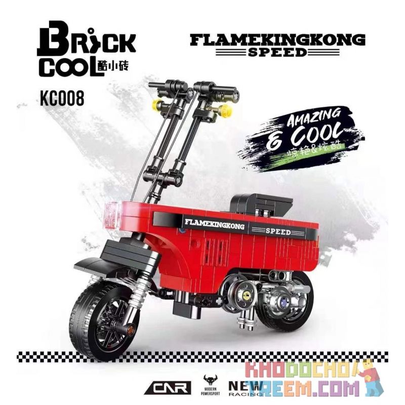 BRICKCOOL KC008 non  TỐC ĐỘ FLAMEKINGKONG bộ đồ chơi xếp lắp ráp ghép mô hình  FLAMEKINGKONG SPEED Kỹ Thuật Công Nghệ Cao Mô Hình Phương Tiện 356 khối
