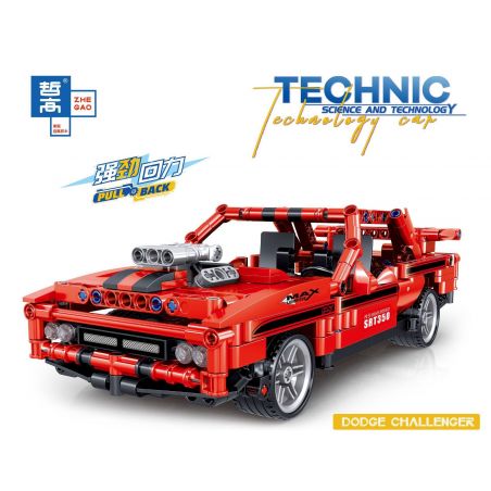 ZHEGAO QL0469 0469 non  DODGE SAU bộ đồ chơi xếp lắp ráp ghép mô hình  DODGE CHALLENGER Kỹ Thuật Công Nghệ Cao Mô Hình Phương Tiện 627 khối
