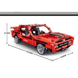 ZHEGAO QL0469 0469 non  DODGE SAU bộ đồ chơi xếp lắp ráp ghép mô hình  DODGE CHALLENGER Kỹ Thuật Công Nghệ Cao Mô Hình Phương Tiện 627 khối