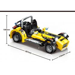 ZHEGAO QL0463 0463 non  CARTERHAM BẢY XE ĐÀO TẠO bộ đồ chơi xếp lắp ráp ghép mô hình  CAR NUMBER 7 Kỹ Thuật Công Nghệ Cao Mô Hình Phương Tiện 380 khối