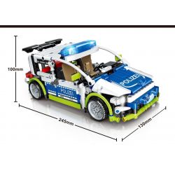 ZHEGAO QL0460 0460 non  XE CẢNH SÁT GOLF VOLKSWAGEN bộ đồ chơi xếp lắp ráp ghép mô hình  GOLF R POLICE CAR Kỹ Thuật Công Nghệ Cao Mô Hình Phương Tiện 542 khối