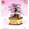 ZHEGAO QL0984 0984 non  SAKURA LÃNG MẠN bộ đồ chơi xếp lắp ráp ghép mô hình Seasonal MUSIC BOX ROMANTIC CHERRY Mùa Lễ Hội 487 khối