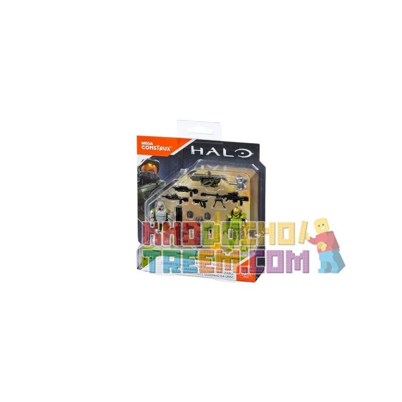 MEGA BLOKS FDY41 non  GÓI TÙY CHỈNH CỦA THỦY QUÂN LỤC CHIẾN UNSC bộ đồ chơi xếp lắp ráp ghép mô hình Computer Games UNSC MARINES CUSTOMIZER PACK Trò Chơi 62 khối