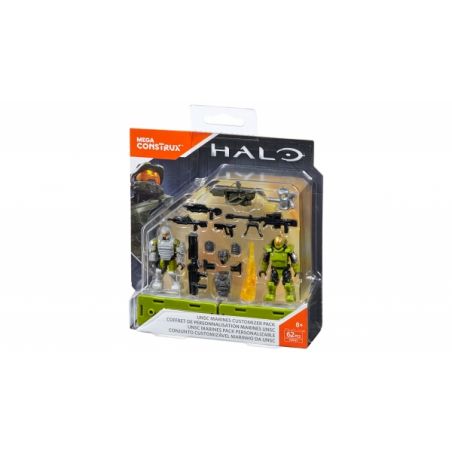 MEGA BLOKS FDY41 non  GÓI TÙY CHỈNH CỦA THỦY QUÂN LỤC CHIẾN UNSC bộ đồ chơi xếp lắp ráp ghép mô hình Computer Games UNSC MARINES CUSTOMIZER PACK Trò Chơi 62 khối