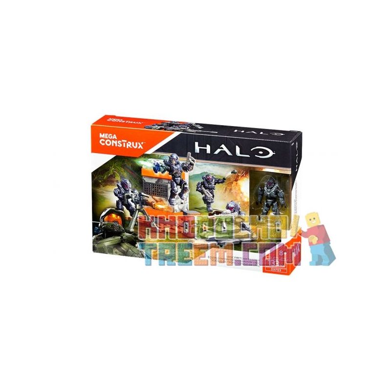 MEGA BLOKS DXF03 non  ĐỘI CỨU HỎA BÓNG TỐI CỦA UNSC bộ đồ chơi xếp lắp ráp ghép mô hình Computer Games UNSC FIRETEAM SHADOW Trò Chơi 133 khối