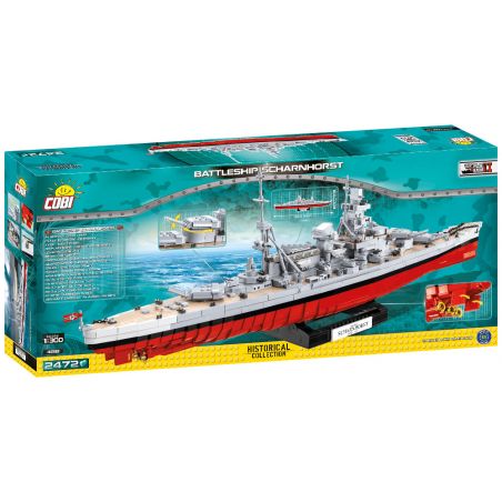 NOT  COLLECTABLE COIN DISPLAY CASE 5006473 COBI 4818 xếp lắp ráp ghép mô hình THIẾT GIÁP HẠM SCHARNHORST Gear Đồ Lắp Ghép 2472 khối