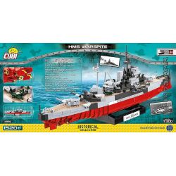 COBI 4820 non  CHIẾN HẠM KIỆT QUỆ bộ đồ chơi xếp lắp ráp ghép mô hình Military Army HMS WARSPITE Quân Sự Bộ Đội 1520 khối