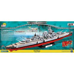 COBI CHARACTER BUILDING 4819 COBI-4819 COBI4819 non  CHIẾN HẠM BISMARCK bộ đồ chơi xếp lắp ráp ghép mô hình Military Army BATTLESHIP BISMARCK Quân Sự Bộ Đội 2030 khối