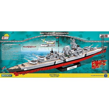 COBI CHARACTER BUILDING 4819 COBI-4819 COBI4819 non  CHIẾN HẠM BISMARCK bộ đồ chơi xếp lắp ráp ghép mô hình Military Army BATTLESHIP BISMARCK Quân Sự Bộ Đội 2030 khối