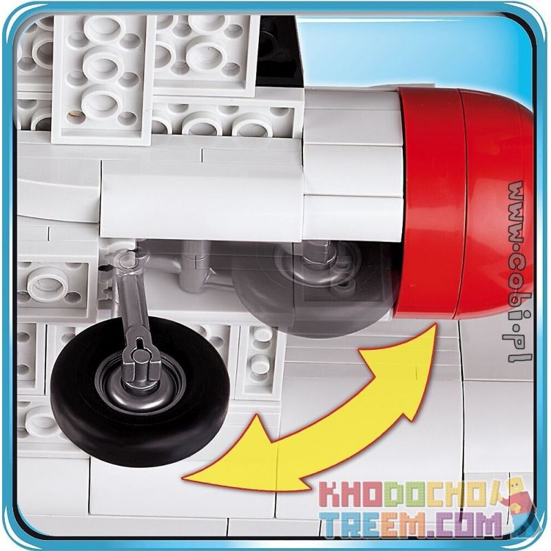 COBI 5702 non  C-47 SKY TRAIN BERLIN VẬN TẢI HÀNG KHÔNG bộ đồ chơi xếp lắp ráp ghép mô hình Military Army C-47 SKYTRAIN BERLIN AIRLIFT Quân Sự Bộ Đội 540 khối