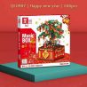 ZHEGAO QL0987 0987 non  CÂY TÀI LỘC bộ đồ chơi xếp lắp ráp ghép mô hình Seasonal MUSIC BOX HAPPY NEW YEAR Mùa Lễ Hội 566 khối
