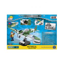 COBI 5708 non  SUPER MARLIN SPITFIRE MK.VB bộ đồ chơi xếp lắp ráp ghép mô hình Military Army SUPERMARINE SPITFIRE MK.VB Quân Sự Bộ Đội 280 khối