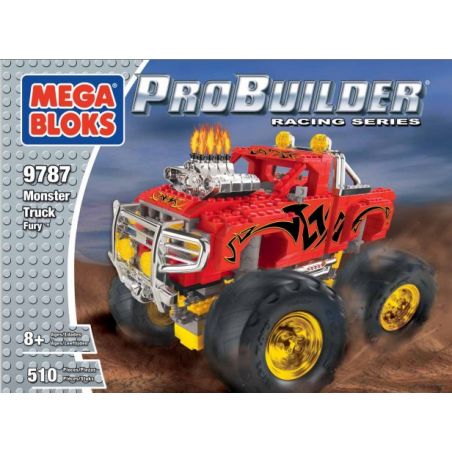 MEGA BLOKS 9787 non  MONSTER TRUCK FURIOUS. bộ đồ chơi xếp lắp ráp ghép mô hình Speed Champions Racing Cars MONSTER TRUCK FURY Đua Xe Công Thức 510 khối