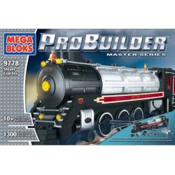 MEGA BLOKS 9778 non  STEAM EXPRESS. bộ đồ chơi xếp lắp ráp ghép mô hình 1300 khối