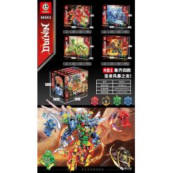 LE CHUANG 86003 non  KẾT HỢP STORM DRAGON 4 bộ đồ chơi xếp lắp ráp ghép mô hình The  Ninjago Movie Ninja Lốc Xoáy 714 khối