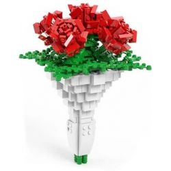 QIZHILE 90015 non  LỜI HỨA TRONG MƠ bộ đồ chơi xếp lắp ráp ghép mô hình Creator ROSE ART Sáng Tạo 474 khối