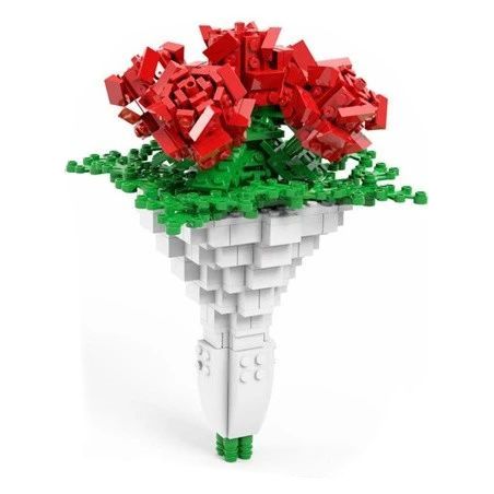 QIZHILE 90015 non  LỜI HỨA TRONG MƠ bộ đồ chơi xếp lắp ráp ghép mô hình Creator ROSE ART Sáng Tạo 474 khối