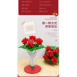 QIZHILE 90015 non  LỜI HỨA TRONG MƠ bộ đồ chơi xếp lắp ráp ghép mô hình Creator ROSE ART Sáng Tạo 474 khối