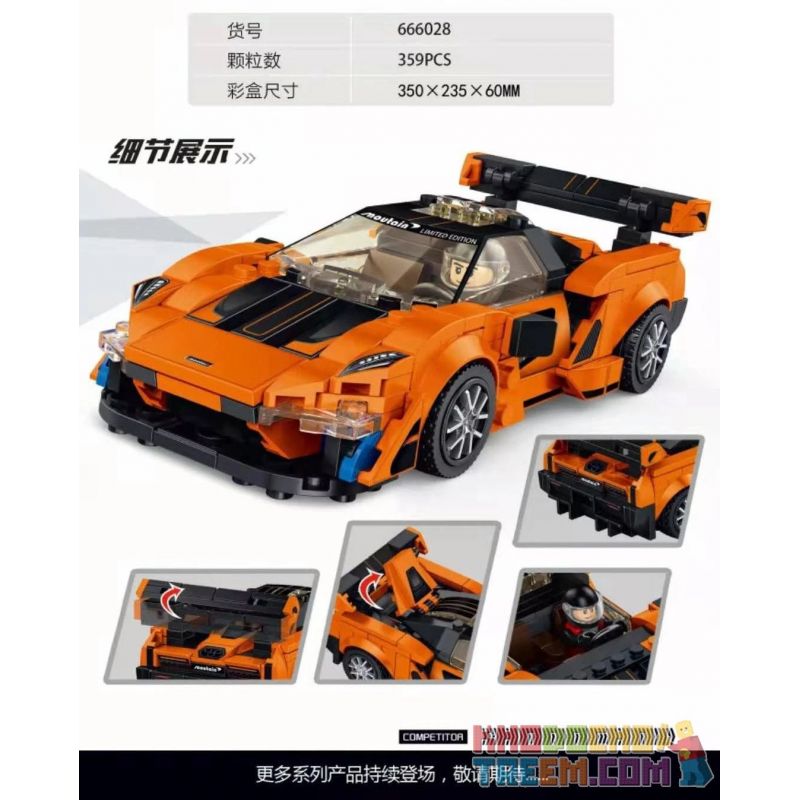 PanlosBrick 666028 Panlos Brick 666028 non  MCLELENSENA. bộ đồ chơi xếp lắp ráp ghép mô hình Speed Champions Racing Cars MCLAREN SENNA Đua Xe Công Thức 359 khối