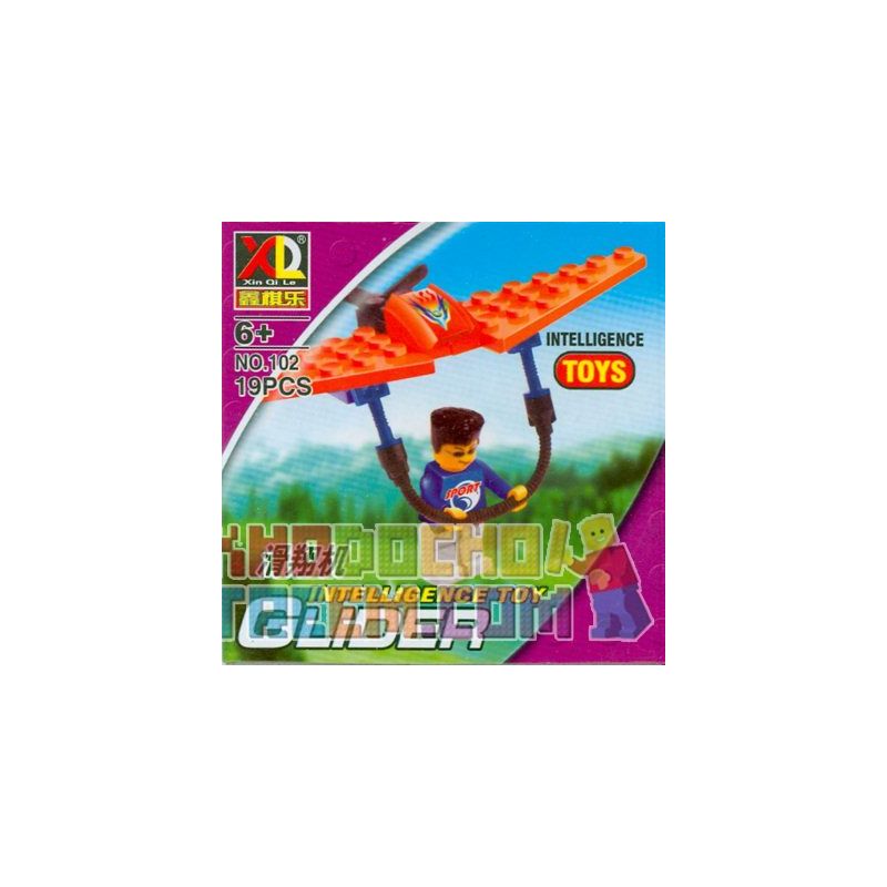 NOT  HANG-GLIDER 1098 XQL 102 ZEPHYR KNIGHT 1003 xếp lắp ráp ghép mô hình HANG-GLIDER TÀU LƯỢN Town Thị Trấn 19 khối