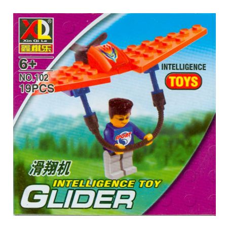 NOT  HANG-GLIDER 1098 XQL 102 ZEPHYR KNIGHT 1003 xếp lắp ráp ghép mô hình HANG-GLIDER TÀU LƯỢN Town Thị Trấn 19 khối