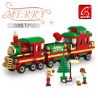 NOT  CHRISTMAS TRAIN 40138 AUSINI 25524 xếp lắp ráp ghép mô hình CHUYẾN TÀU GIÁNG SINH Seasonal Mùa Lễ Hội 233 khối