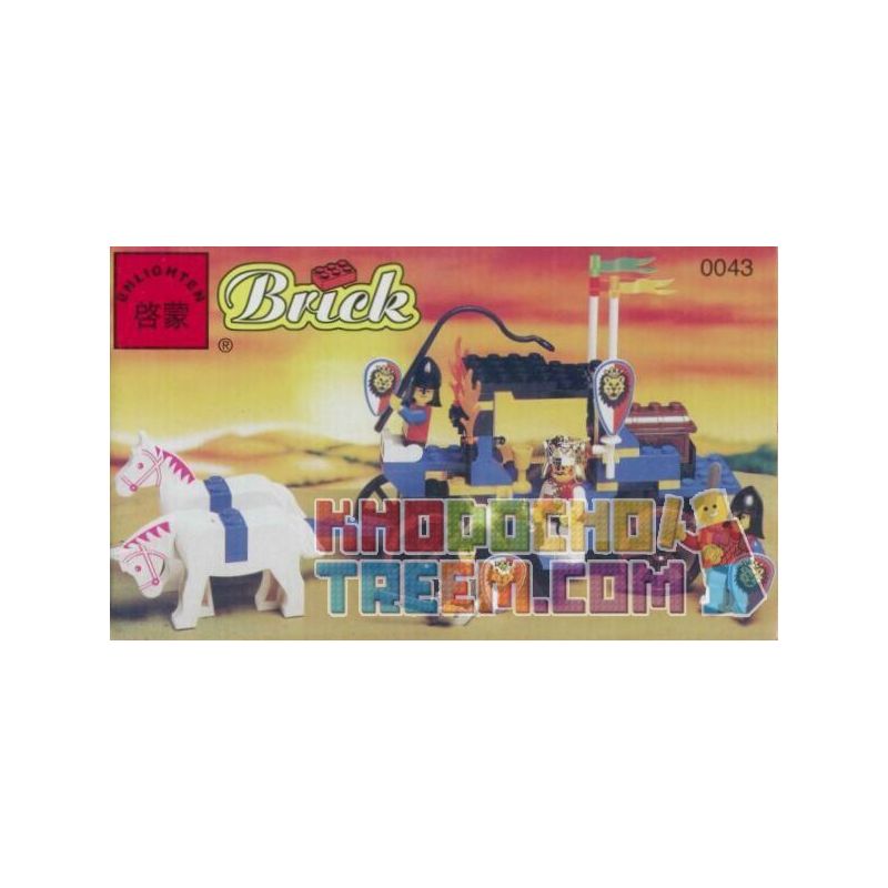 NOT  KING'S CARRIAGE 6044 Enlighten 0043 Qman 0043 xếp lắp ráp ghép mô hình KING CARRIAGE CỖ XE CỦA NHÀ VUA Medieval Castle Chiến Tranh Trung Cổ 124 khối