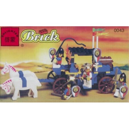 NOT  KING'S CARRIAGE 6044 Enlighten 0043 Qman 0043 xếp lắp ráp ghép mô hình KING CARRIAGE CỖ XE CỦA NHÀ VUA Medieval Castle Chiến Tranh Trung Cổ 124 khối