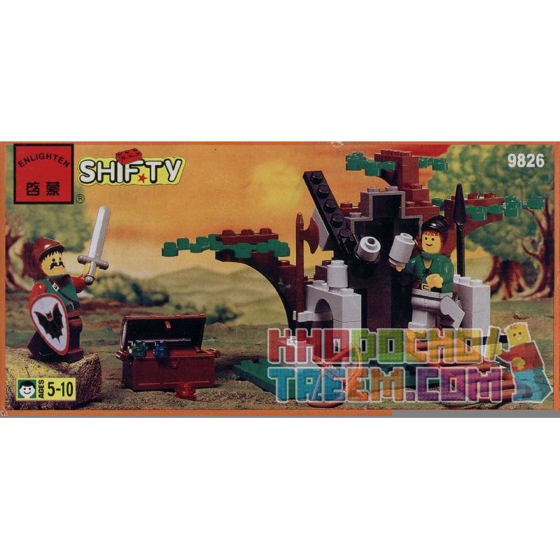 NOT  BANDIT AMBUSH 6024 Enlighten 9826 Qman 9826 xếp lắp ráp ghép mô hình BANDIT AMBUSH PHỤC KÍCH TÊN CƯỚP LÂU ĐÀI RỪNG ĐÊM ẨN NÁU Medieval Castle Chiến Tranh Trung Cổ 59 khối