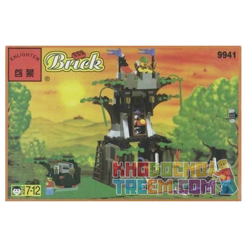 NOT  HEMLOCK STRONGHOLD 6046 Enlighten 9941 Qman 9941 xếp lắp ráp ghép mô hình THÀNH TRÌ HEMLOCK ĐỘC CẦN Medieval Castle Chiến Tranh Trung Cổ 213 khối