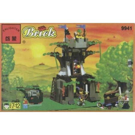 NOT  HEMLOCK STRONGHOLD 6046 Enlighten 9941 Qman 9941 xếp lắp ráp ghép mô hình THÀNH TRÌ HEMLOCK ĐỘC CẦN Medieval Castle Chiến Tranh Trung Cổ 213 khối