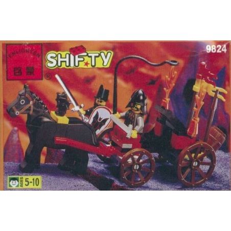 NOT  BAT LORD'S CATAPULT 6027 Enlighten 9824 Qman 9824 xếp lắp ráp ghép mô hình BAT LORD CATAPULT MÁY PHÓNG CỦA CHÚA DƠI Medieval Castle Chiến Tranh Trung Cổ 55 khối