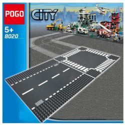 NOT  STRAIGHT & T-JUNCTION 60236 POGO 8020 xếp lắp ráp ghép mô hình GIAO LỘ THẲNG & CHỮ ĐƯỜNG VÀ NỐI City Thành Phố 2 khối