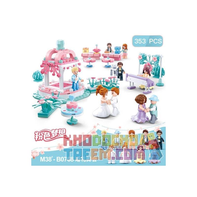 SLUBAN M38-B0768 B0768 0768 M38B0768 38-B0768 non  BÓNG CƯỚI bộ đồ chơi xếp lắp ráp ghép mô hình Happy Wedding Season Mùa Cưới Hạnh Phúc 353 khối