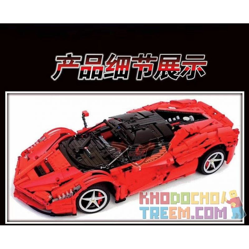 QIZHILE 23032 non  FERRARI LAFERRARI. bộ đồ chơi xếp lắp ráp ghép mô hình  Kỹ Thuật Công Nghệ Cao Mô Hình Phương Tiện 2668 khối