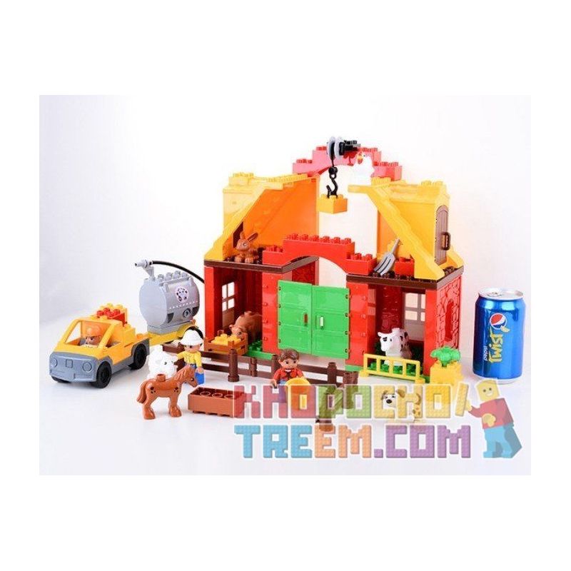 HYSTOYS HONGYUANSHENG AOLEDUOTOYS GM-5001 5001 GM5001 HG-1268 1268 HG1268 Xếp hình kiểu    Big Farm Nông Trại Nhỏ gồm 2 hộp nhỏ 76 khối