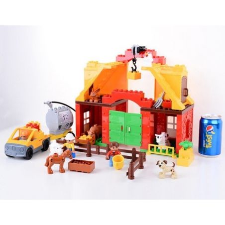 HYSTOYS HONGYUANSHENG AOLEDUOTOYS GM-5001 5001 GM5001 HG-1268 1268 HG1268 Xếp hình kiểu    Big Farm Nông Trại Nhỏ gồm 2 hộp nhỏ 76 khối