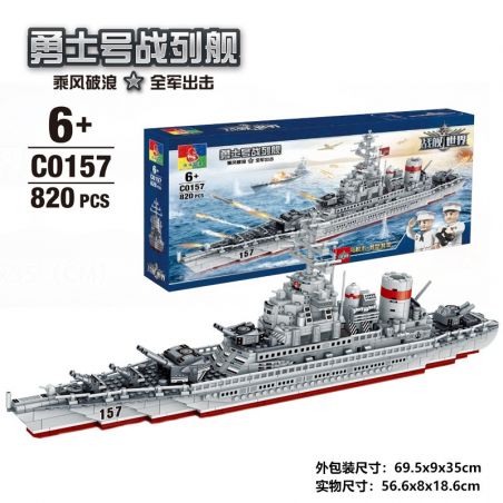 WOMA C0156 0156 non  CHIẾN BINH TÀU CHIẾN bộ đồ chơi xếp lắp ráp ghép mô hình Battle Ship 820 khối