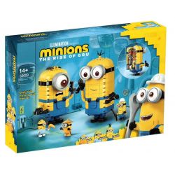 NOT  BRICK-BUILT MINIONS AND THEIR LAIR 75551 CLB 21001 xếp lắp ráp ghép mô hình MINIONS XÂY BẰNG GẠCH VÀ HANG Ổ CỦA CHÚNG Despicable Me 876 khối