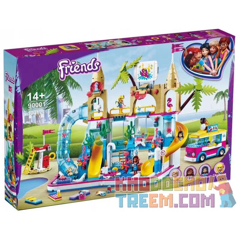 NOT  SUMMER FUN WATER PARK 41430 90001 LARI BELA 11612 xếp lắp ráp ghép mô hình CÔNG VIÊN NƯỚC VUI HÈ CHƠI MÙA  Các Bạn Gái 1001 khối