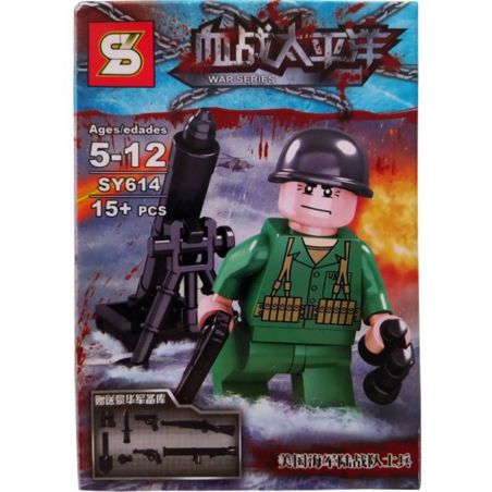SHENG YUAN SY SY614 non  8 NHÂN VẬT NHỎ bộ đồ chơi xếp lắp ráp ghép mô hình Military Army Quân Sự Bộ Đội