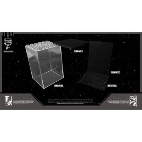 LEZHAN 1039 non  HỘP MÀN HÌNH TRONG SUỐT CHỐNG BỤI MINIFIGURE bộ đồ chơi xếp lắp ráp ghép mô hình Collectable Minifigures 积木小方盒 Búp Bê Sưu Tầm 2 khối