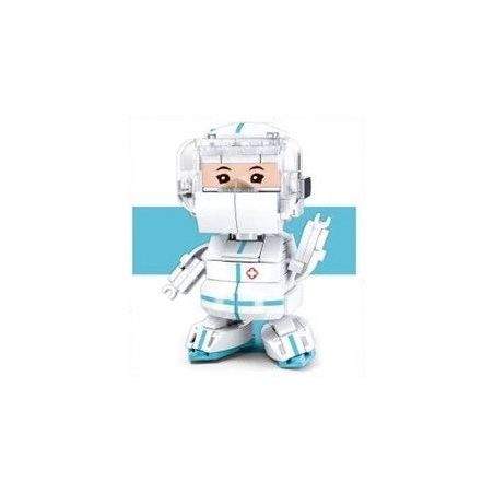 SLUBAN M38-B0761W B0761W 0761W M38B0761W 38-B0761W non  PHIÊN BẢN Q CỦA CHIẾN BINH TRẮNG bộ đồ chơi xếp lắp ráp ghép mô hình Brickheadz QBRICKS Nhân Vật Đầu To 159 khối