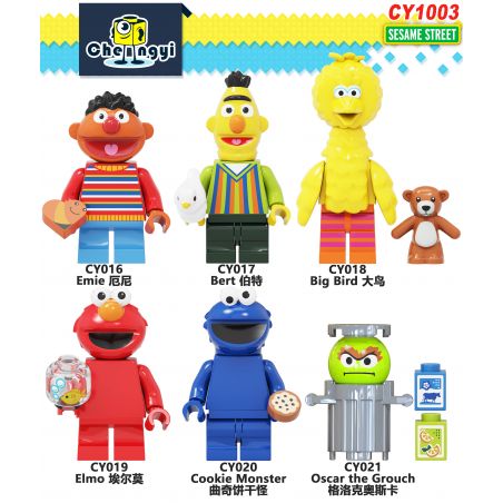NOT  123 SESAME STREET 21324 CHENGYI CY1003 1003 LG 1003 xếp lắp ráp ghép mô hình DƯƠNG CẦM LOẠI LỚN Ideas Ý Tưởng 1367 khối