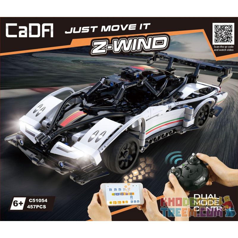 DOUBLEE CADA C51054 51054 non  PAGANI 1:16. tỷ lệ 1:16 bộ đồ chơi xếp lắp ráp ghép mô hình  Z-WIND Kỹ Thuật Công Nghệ Cao Mô Hình Phương Tiện 457 khối