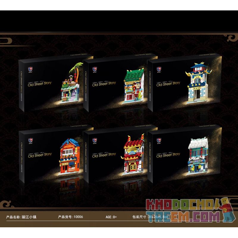 SHENZHEN RAEL ENTERTAINMENT 10006 non  CHUYỆN PHỐ CỔ 6 PHONG CÁCH Ở LỆ GIANG TRẤN bộ đồ chơi xếp lắp ráp ghép mô hình Mini Modular OLD STREET STORY Đường Phố Thu Nhỏ 1771 khối