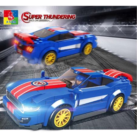 WOMA C0310-1 0310-1 C0310-2 0310-2 C0310-3 0310-3 C0310-4 0310-4 non  4 XE ĐUA MÀU SIÊU ANH HÙNG bộ đồ chơi xếp lắp ráp ghép mô hình Speed Champions Racing Cars SUPER THUNDERING Đua Xe Công Thức 803 khối