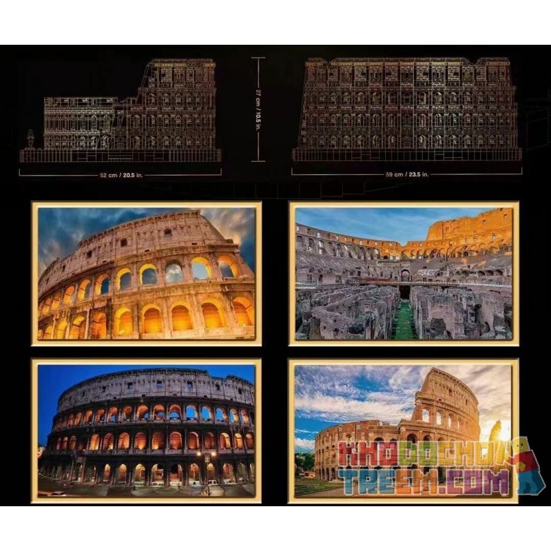 NOT  COLOSSEUM 10276 86000 xếp lắp ráp ghép mô hình COLOSSEUM. ĐẤU TRƯỜNG LA MÃ Icons 9036 khối